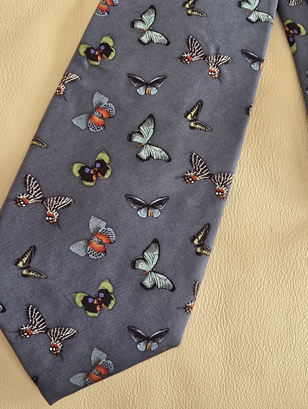 American Museum of Natural History Blue Butterfly Silk Men's Necktie Tie